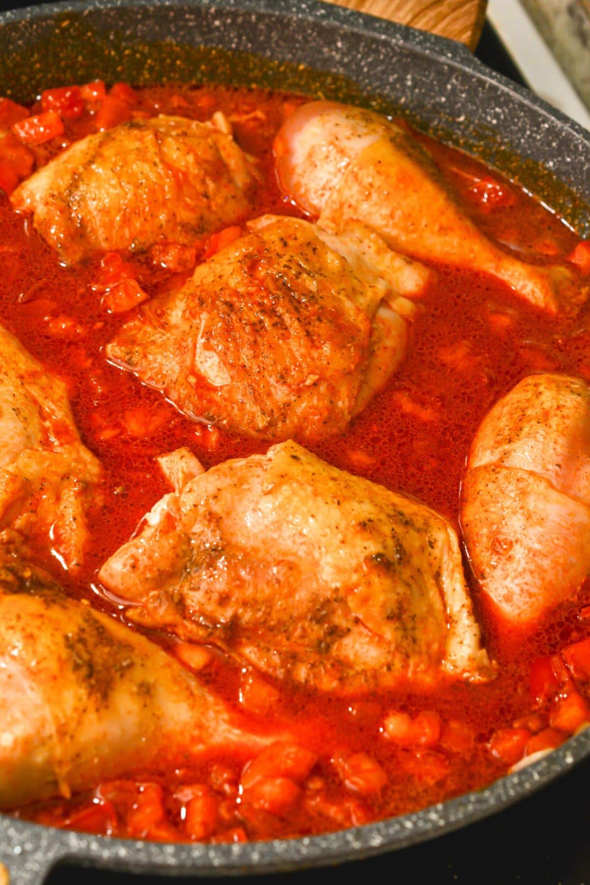 Chicken Paprikash cooking