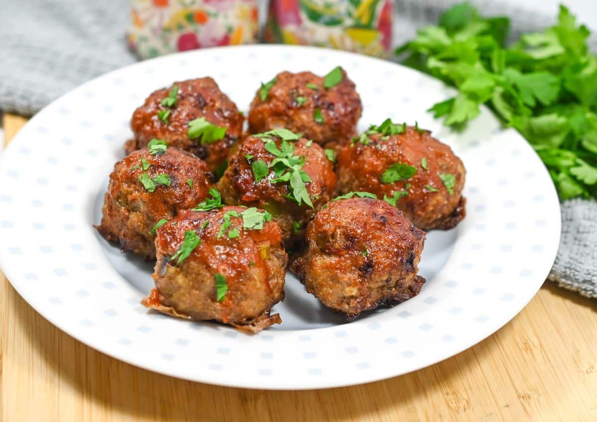 Turkey Meatballs on plate