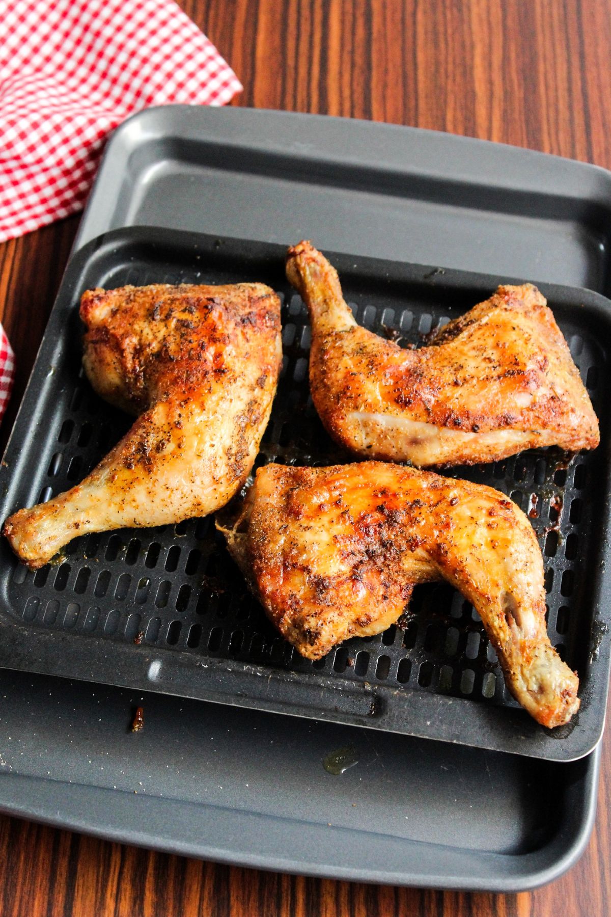 Chicken coming out of the air fryer