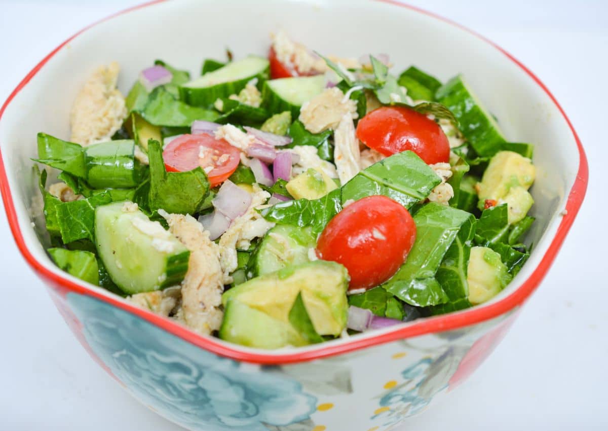 Collard Green Salad in bowl