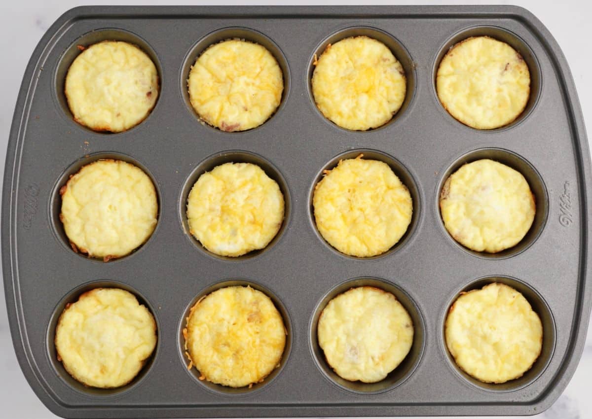 Cooked Mixture in muffin tin