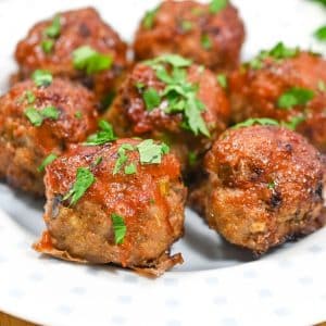 Turkey Meatballs on plate