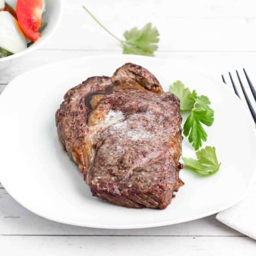 steak on plate